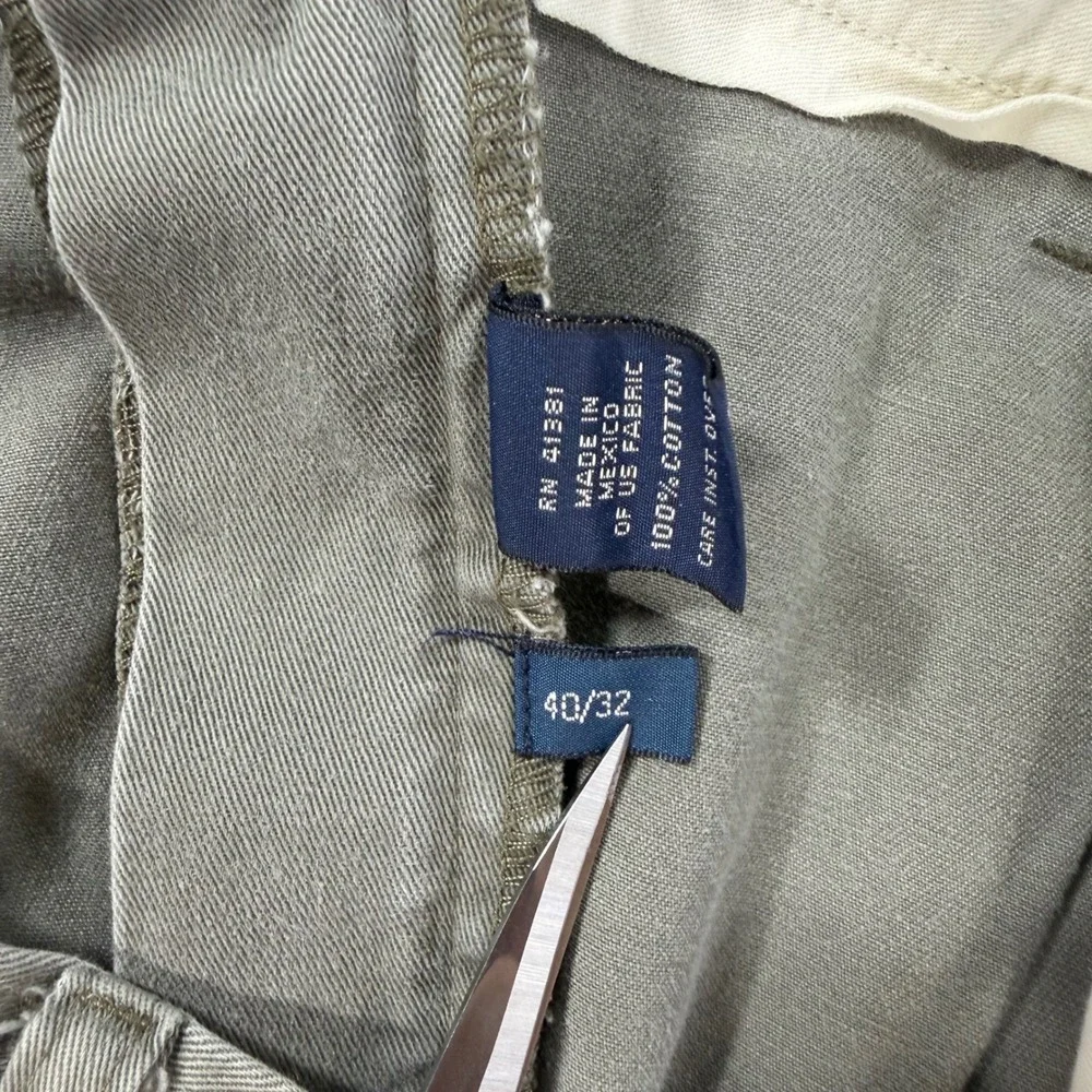 Polo Ralph Lauren Pleated Andrew Chino Pants Men's Size 40x32 Olive Gray